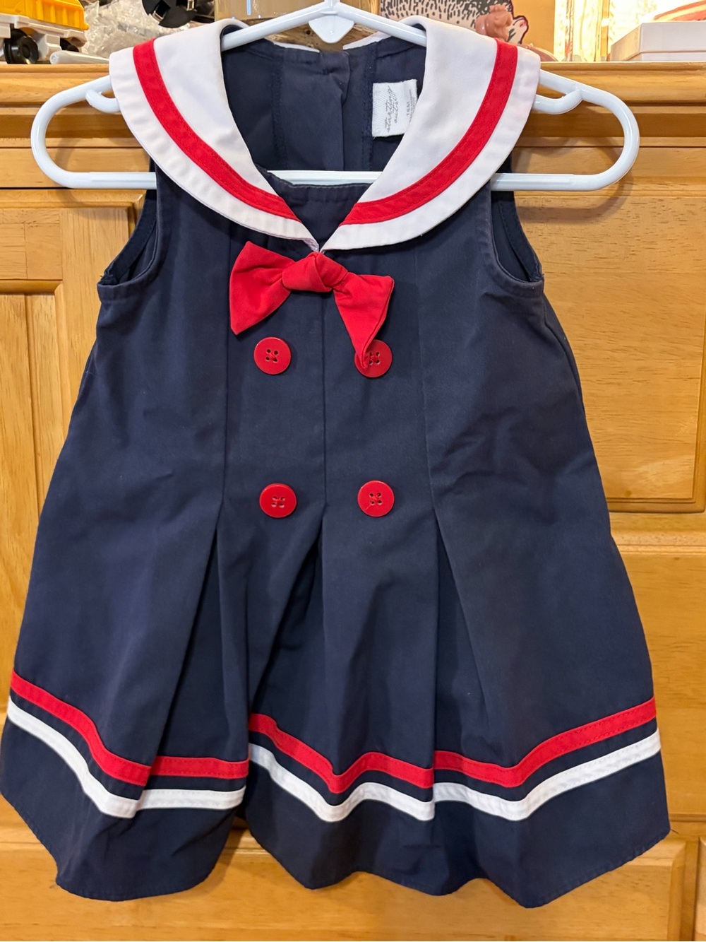 Starting Out Girls' Classic Red, White & Blue Nautical-Style Dress Size 18 Month